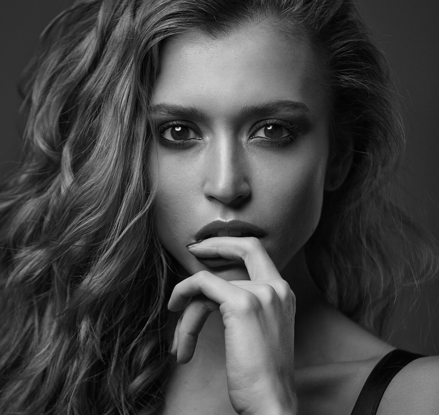 Wavy and highlighted hair