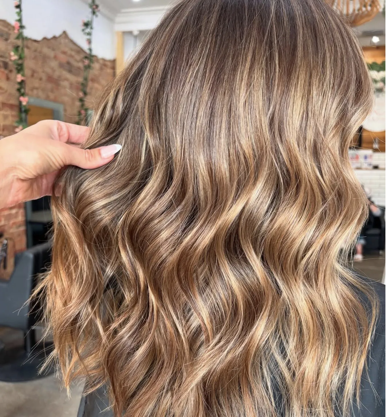 Brown hair balayage